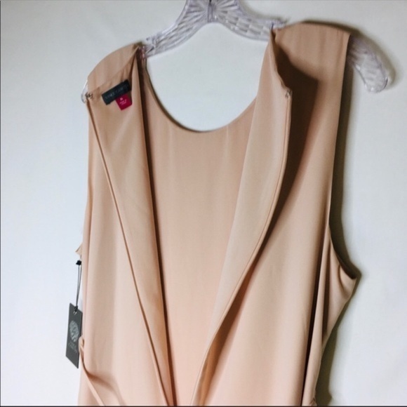 NWT Vince Camuto pink overlay midi dress 16 1X - Picture 7 of 8